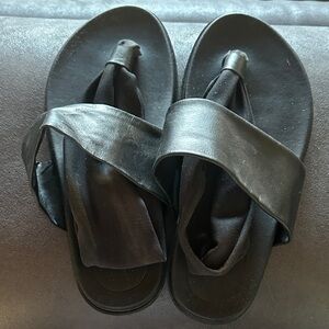 Sleek Black Women's Sandals